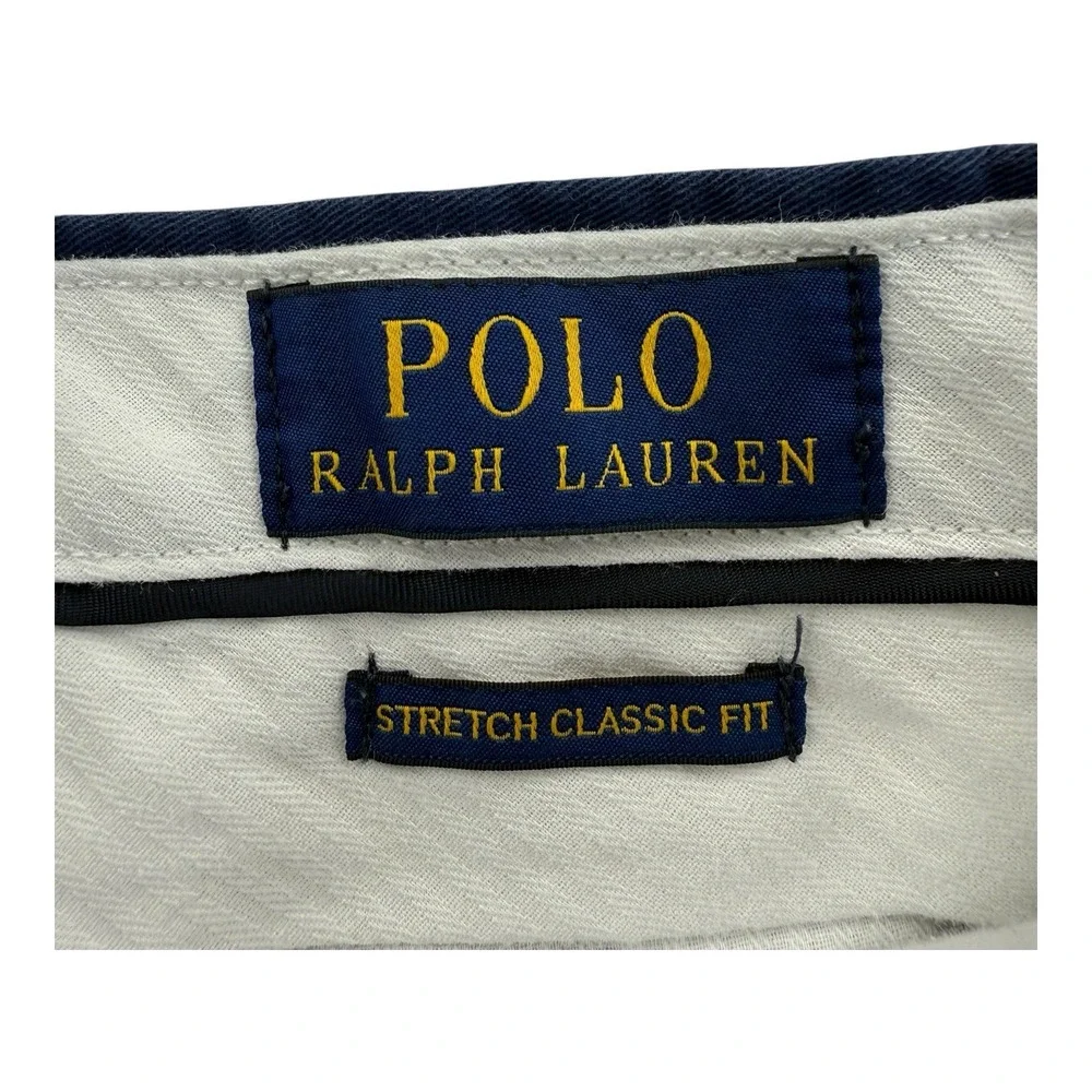 Polo Ralph Lauren Blue Chino Shorts Men's Size 29x8.5‎ White Embroidered Logo